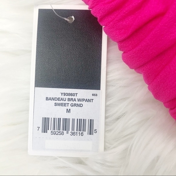 juicy Couture Bandeau Bra Bikini Top Medium Pink - Picture 5 of 8